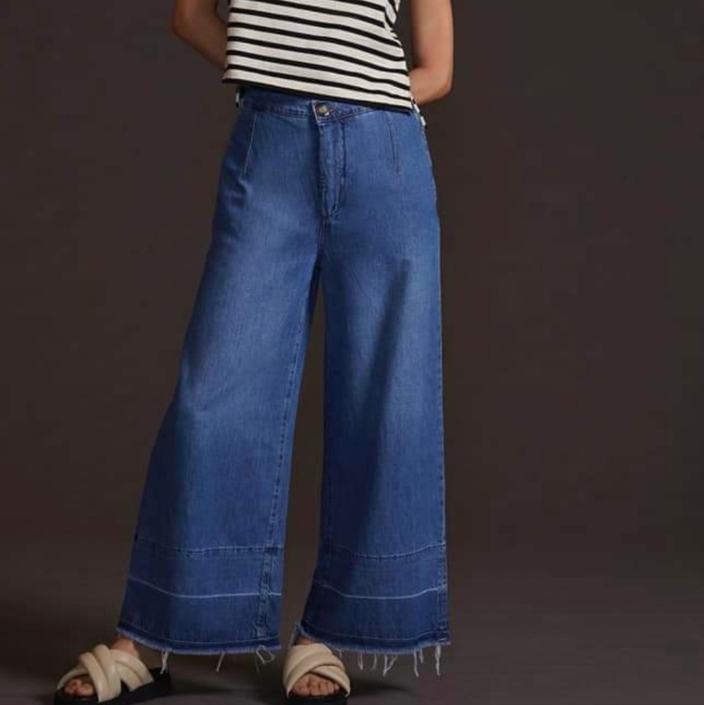 NWT Anthropologie Pilcro High Rise Wide Leg Soft Jeans